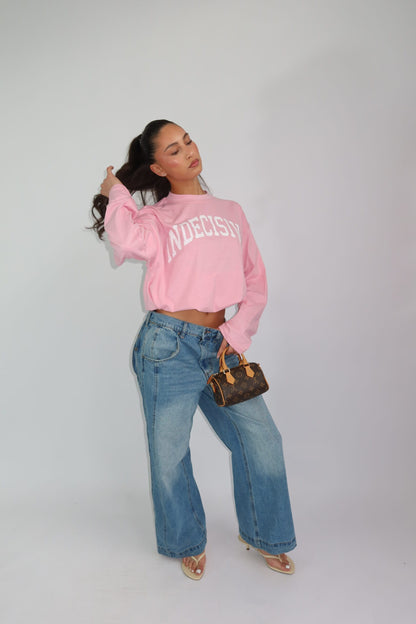 LONGSLEEVE ‘INDECISIVE” – roze