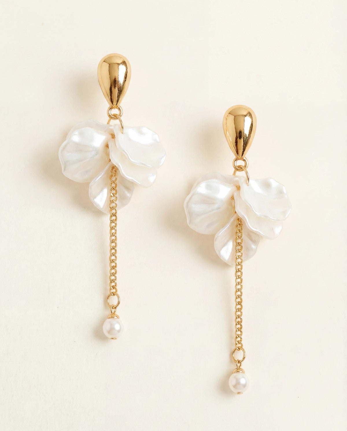 Pearly oorbellen -goud
