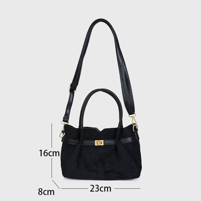 Olive bag met etui -black