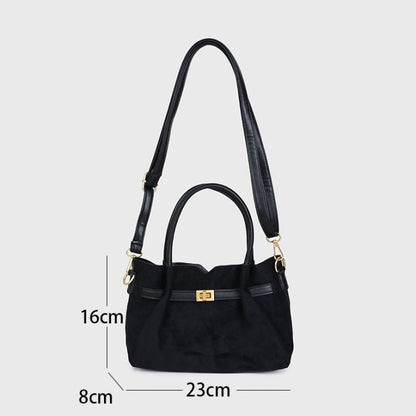 Olive bag met etui -black
