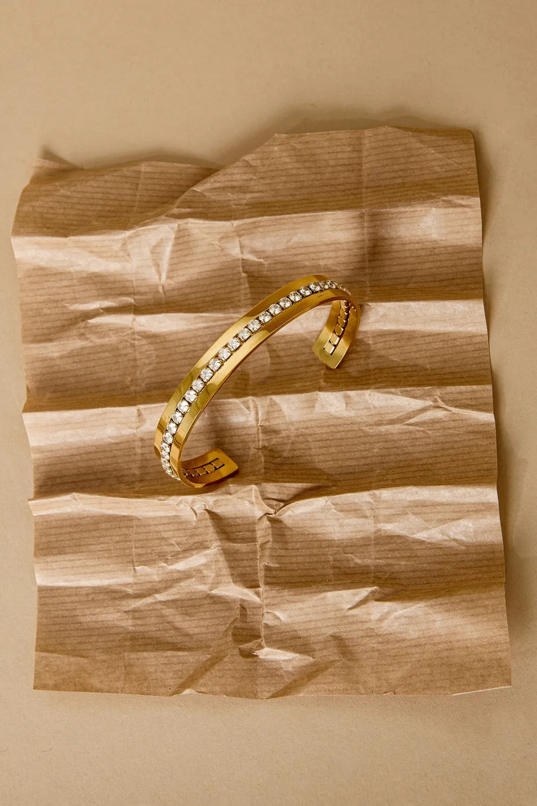Manchetarmband met strass