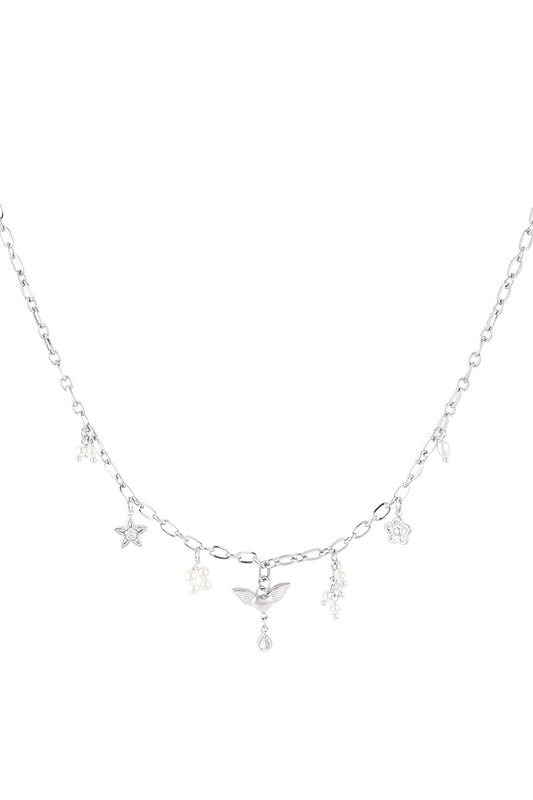 Bedelketting angel dust - zilver