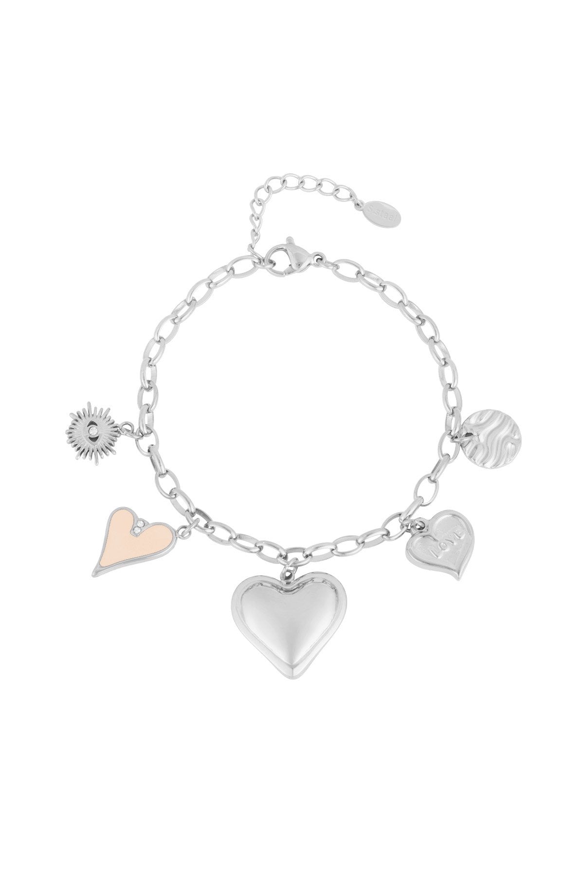 The love bedelarmband -zilver