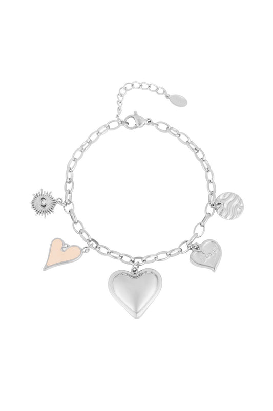 The love bedelarmband -zilver