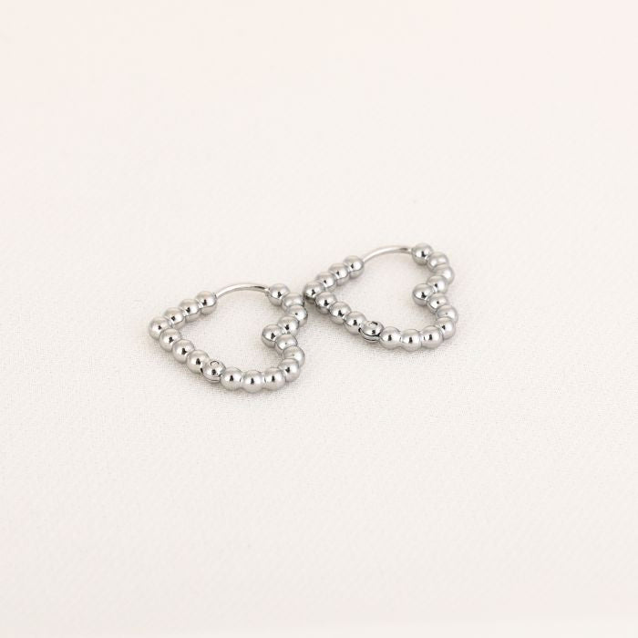 Basic hartjes oorbellen -zilver