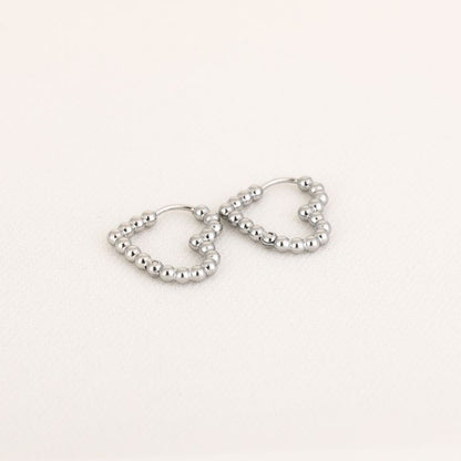 Basic hartjes oorbellen -zilver