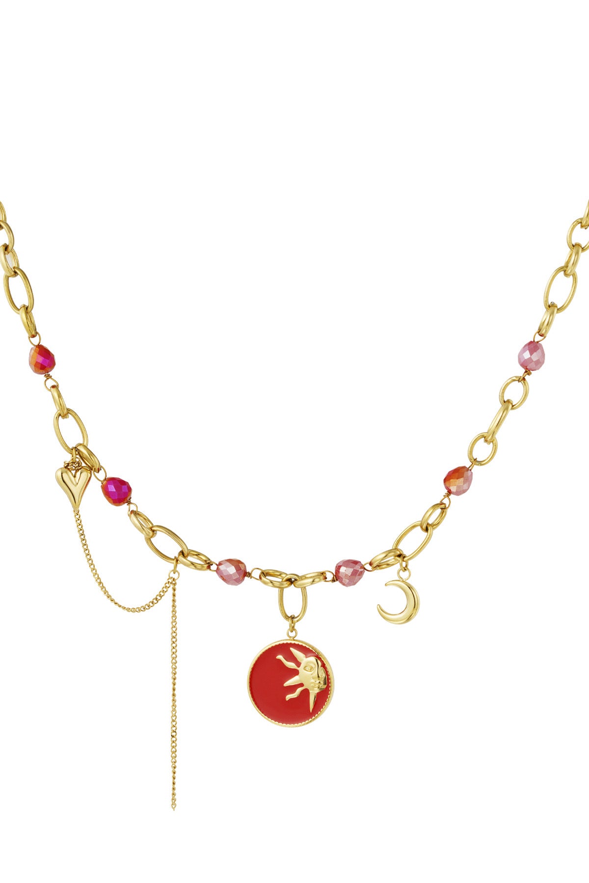 Bedelketting solar nights - Rood