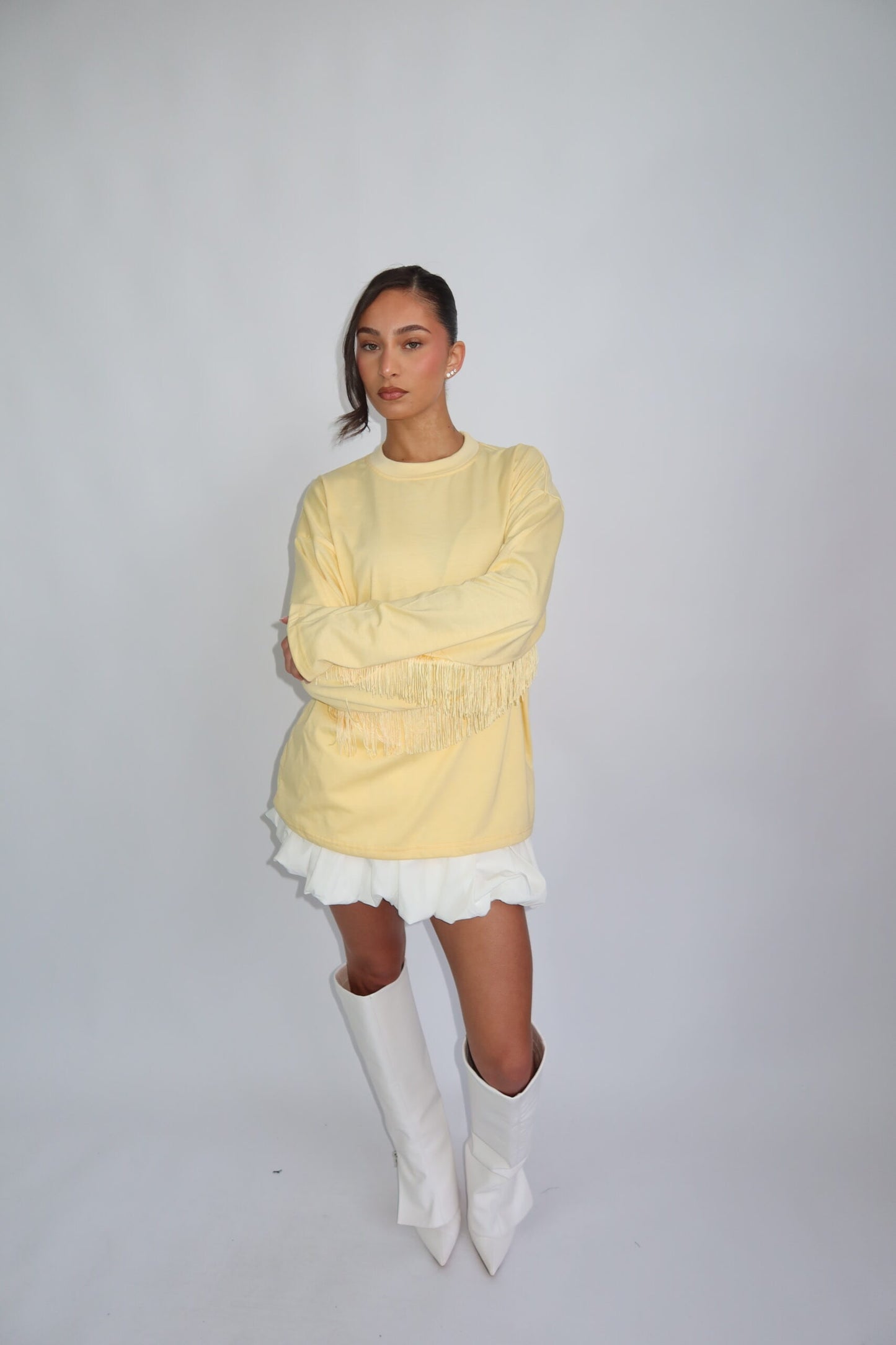 Longsleeve drop your shoulders -butteryellow