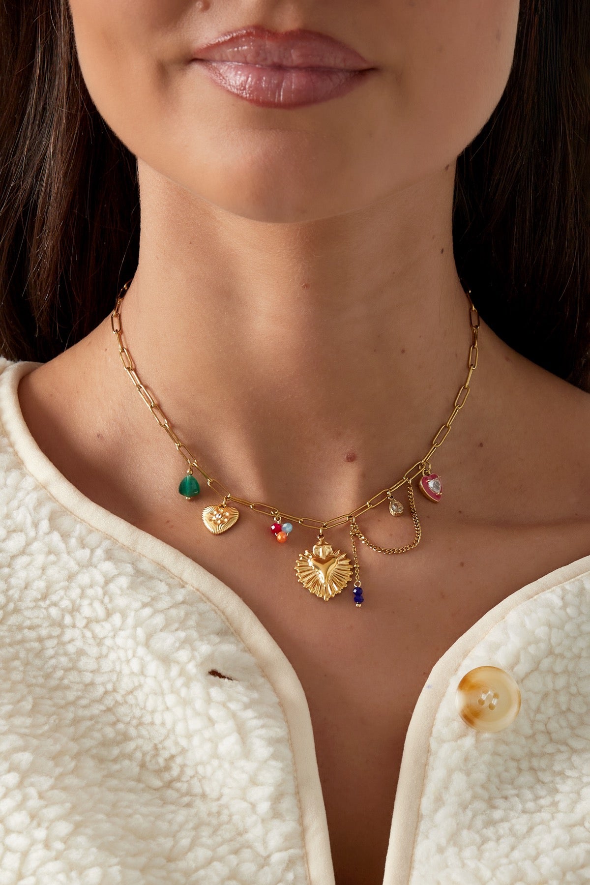 Colorful joy ketting - Goud kleur