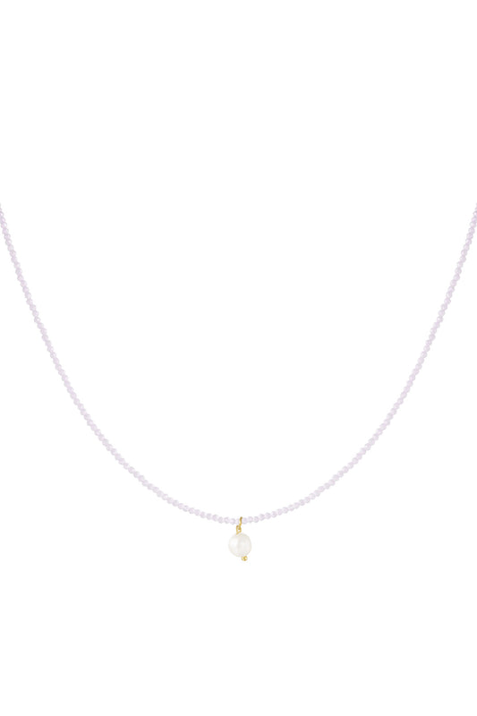 Ketting fancy moment parel - lichtroze