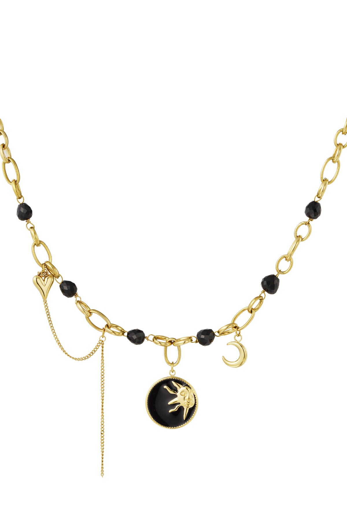 Bedelketting solar nights - zwart