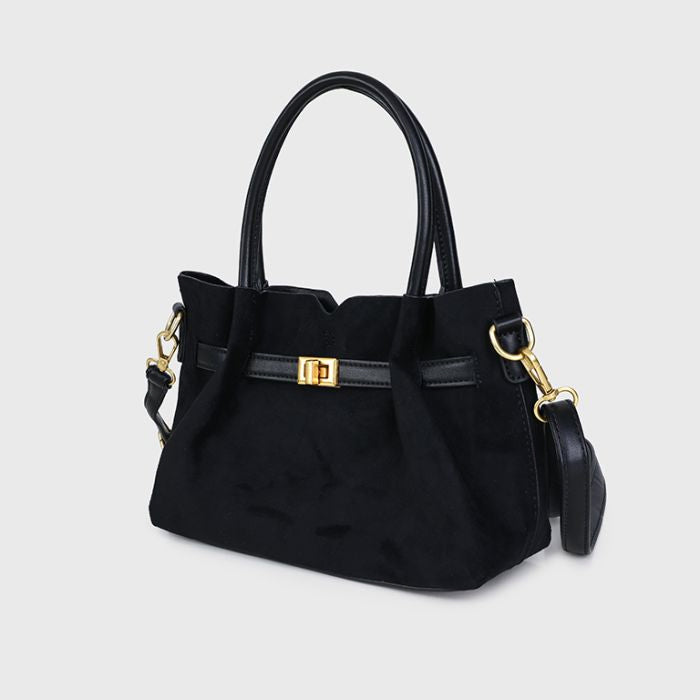 Olive bag met etui -black