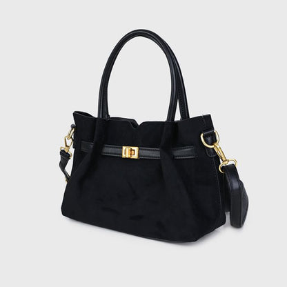 Olive bag met etui -black