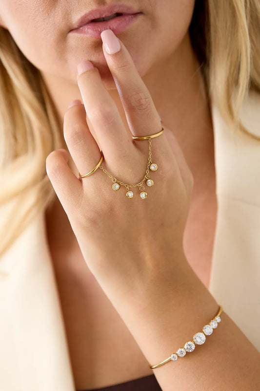 Double ring with circle
