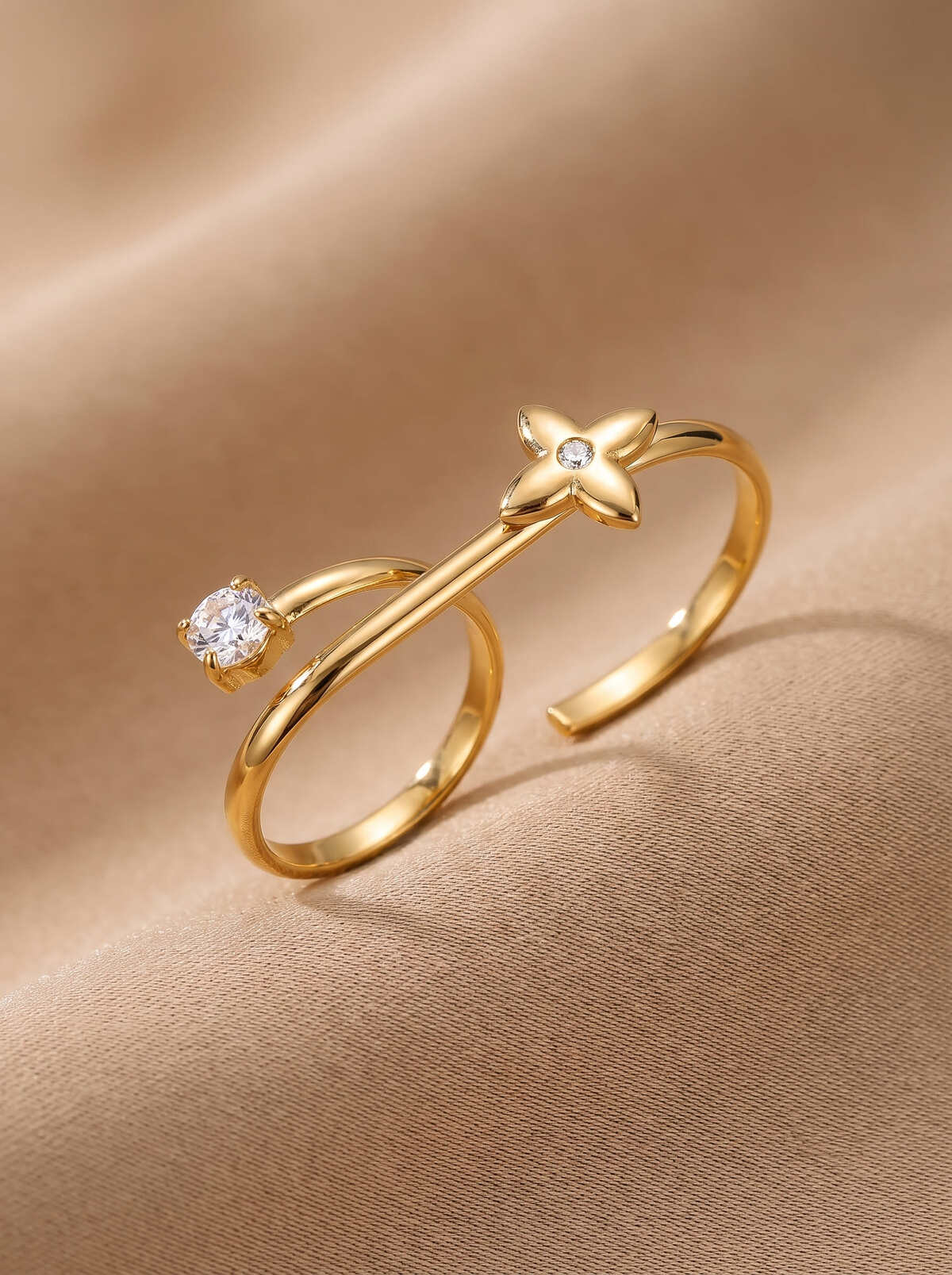 Double double ring -goud