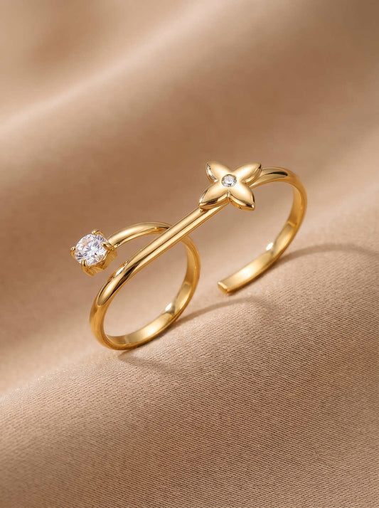 Double double ring -goud