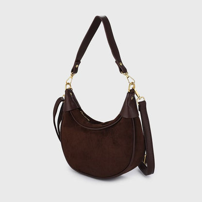 Damestas suedelook moon -bruin