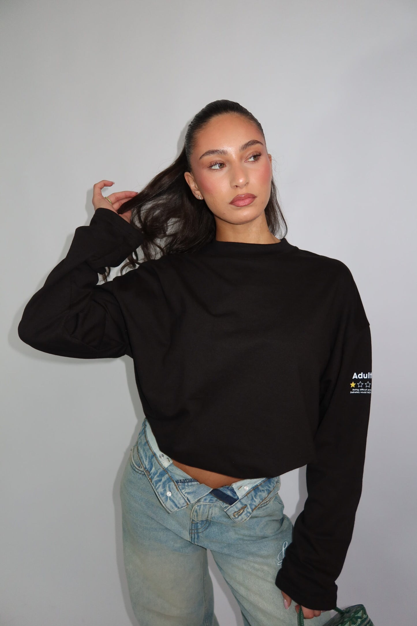 LONGSLEEVE ‘WOULD NOT RECOMMEND’ – zwart