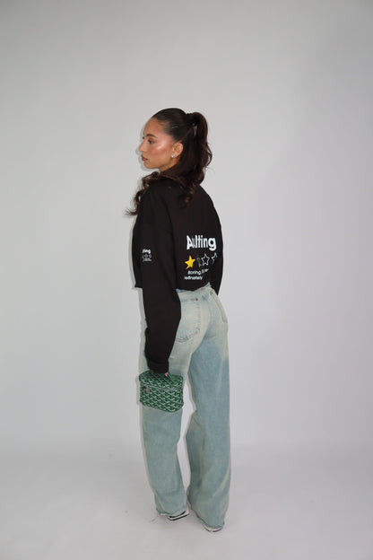 LONGSLEEVE ‘WOULD NOT RECOMMEND’ – zwart