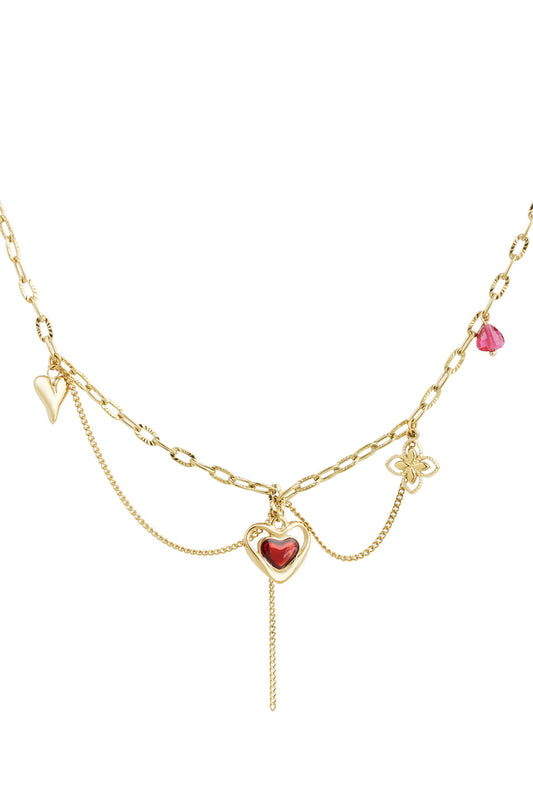 Bedelketting pulse of love - Goud kleur