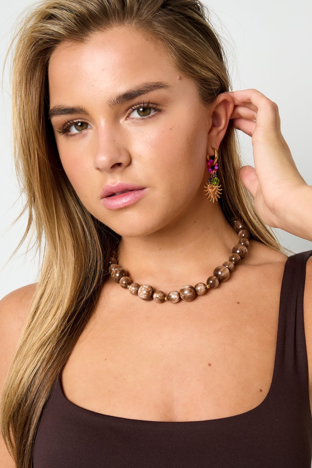 Harskralenketting -bruin