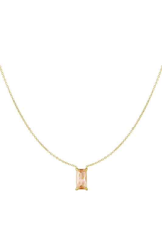 Sleek sparkle ketting - champagne