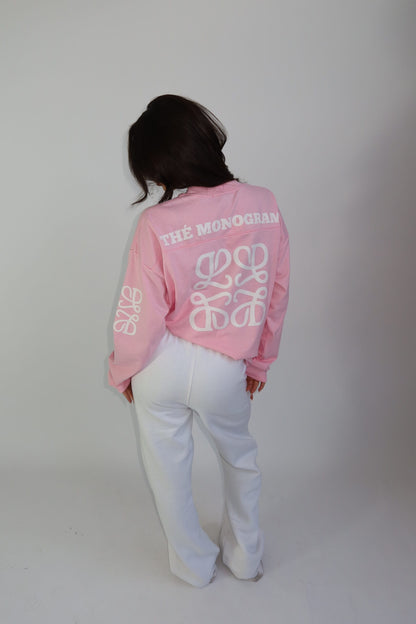 Priority monogram longsleeve -roze