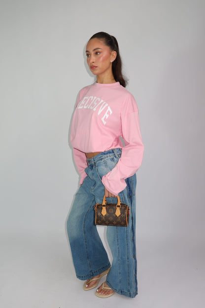LONGSLEEVE ‘INDECISIVE” – roze