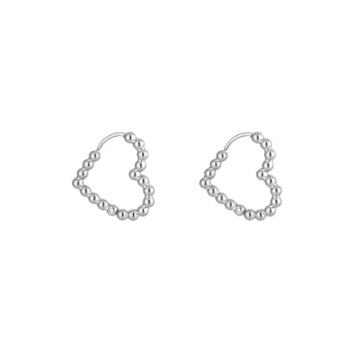 Basic hartjes oorbellen -zilver