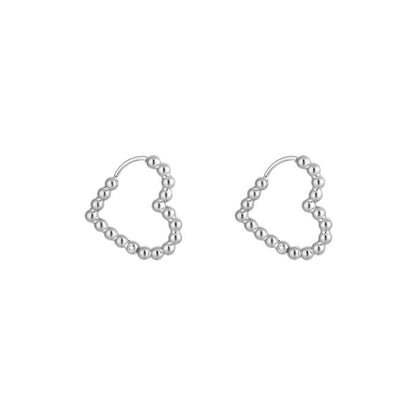 Basic hartjes oorbellen -zilver