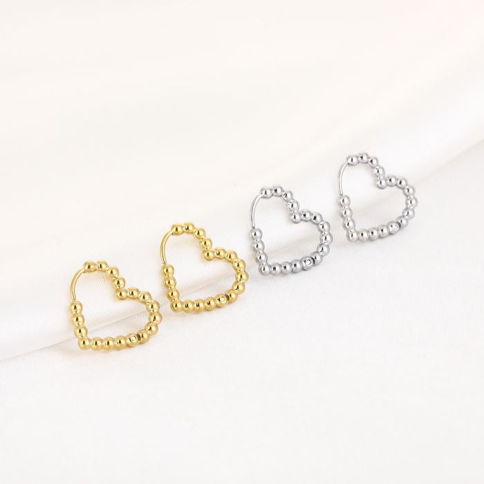 Basic hartjes oorbellen -zilver