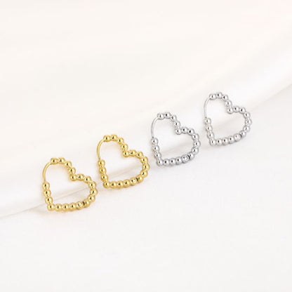 Basic hartjes oorbellen -zilver