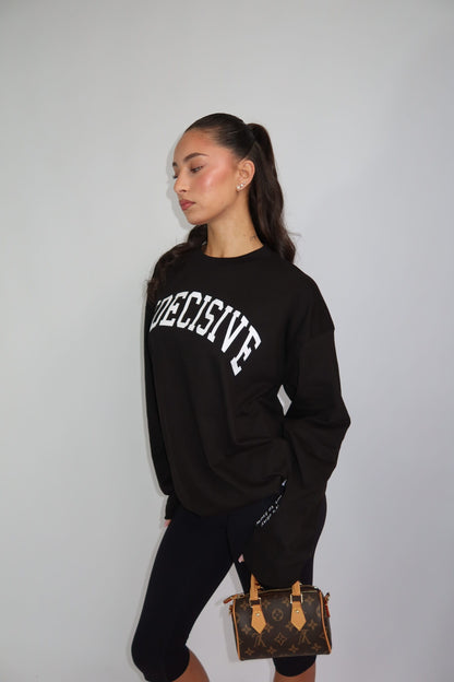 LONGSLEEVE ‘INDECISIVE” – Zwart