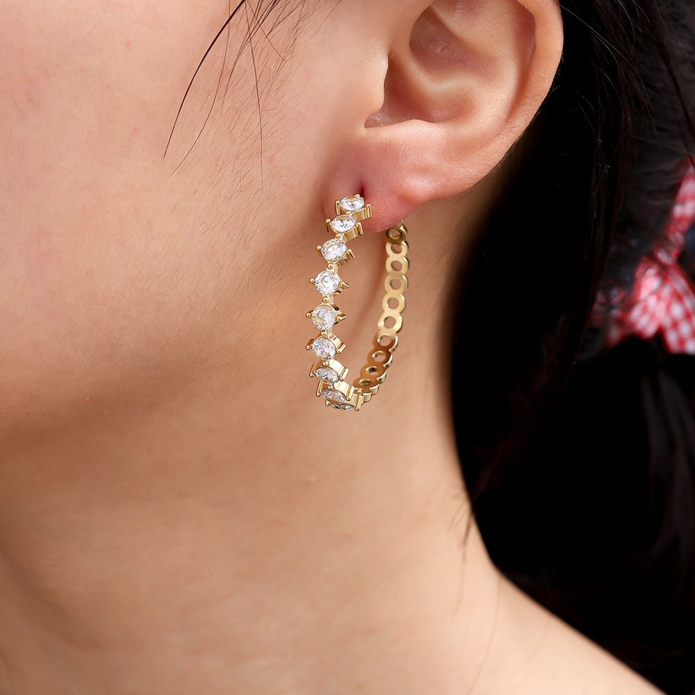 Hoops strass 40mm