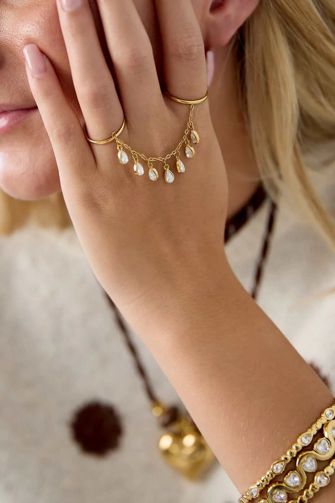 Double sparkle ring -verstelbaar