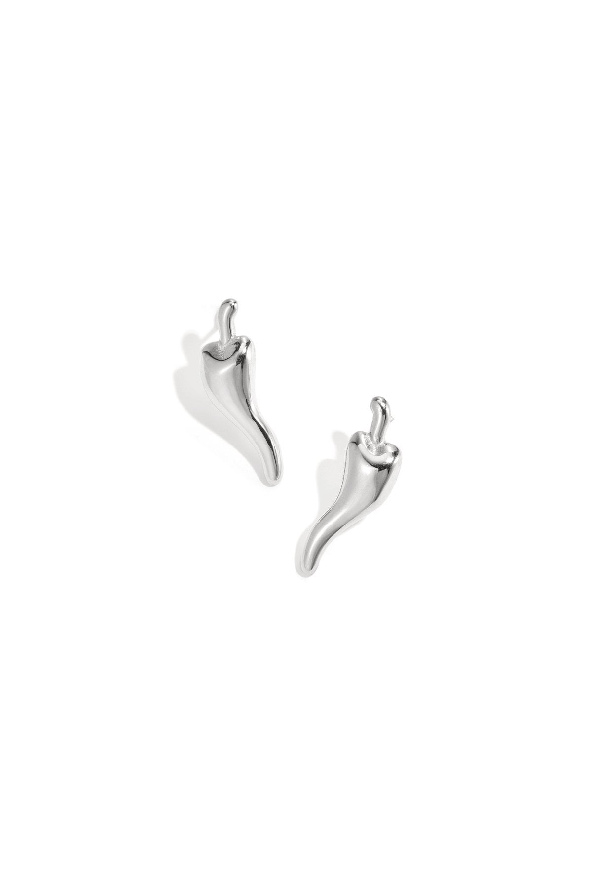 Oorknopjes chilli peper -zilver