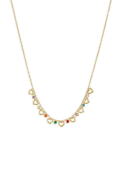 Hangerketting met hartjes -goud