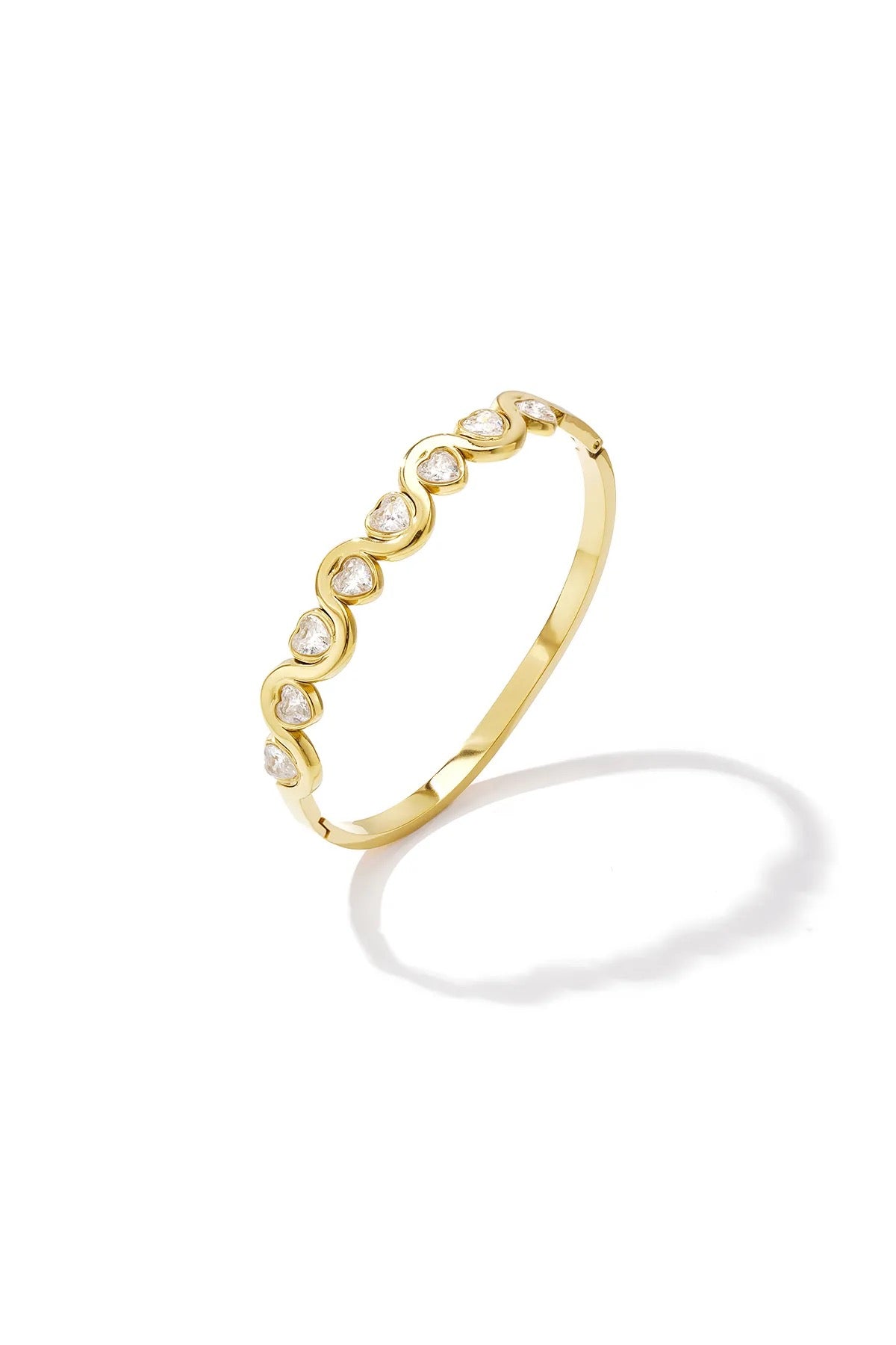 Armband met hartjes -transparant