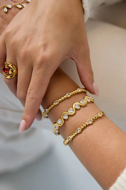 Armband met hartjes -transparant