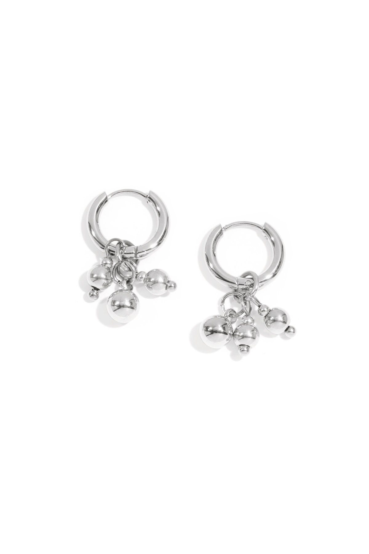 Oorringen met druppelvormen-zilver