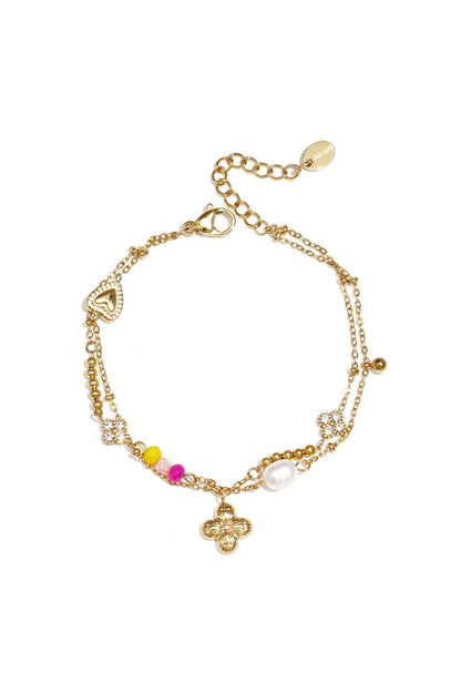 armband met hangende klaver