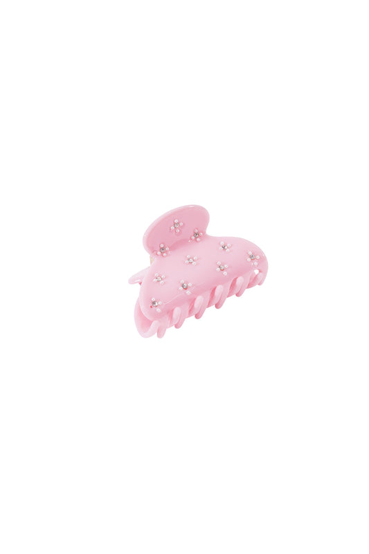 Mini glitter haarspeld -roze