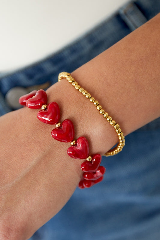 Massieve armband 4mm -goud