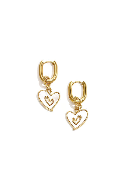 Oorbellen met hartvormige hanger