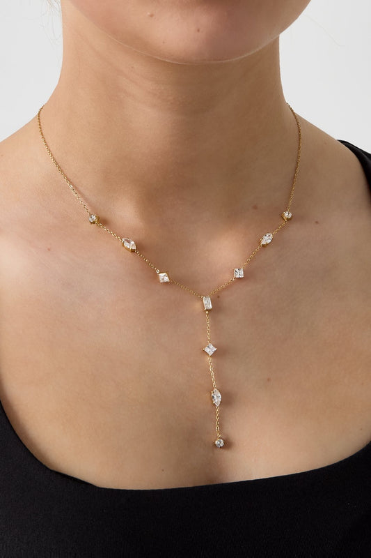 Y-lijn ketting -goud
