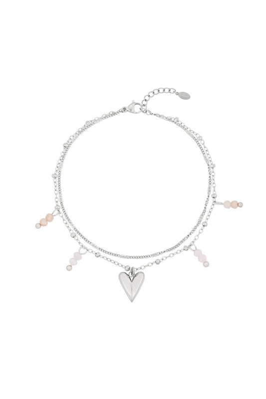 Dubbele liefde armband -zilver
