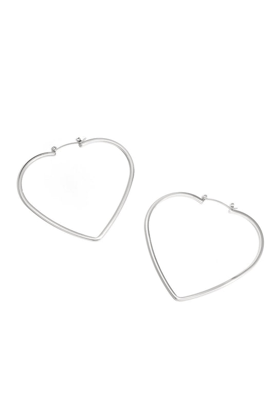 Basic hart oorbellen -zilver