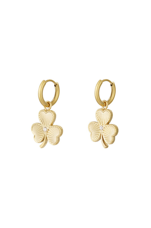 Four-leaf clover oorbellen -goud