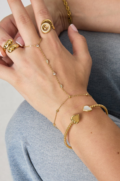 Bolletjes bangles met hart