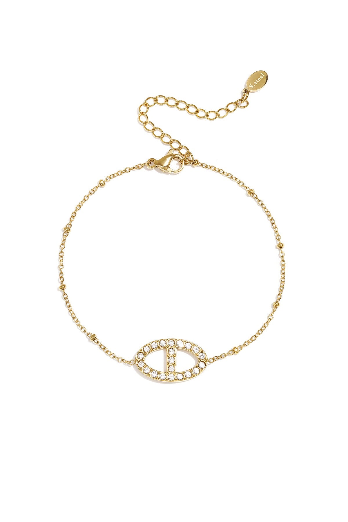 Dd armband met steentjes -goud